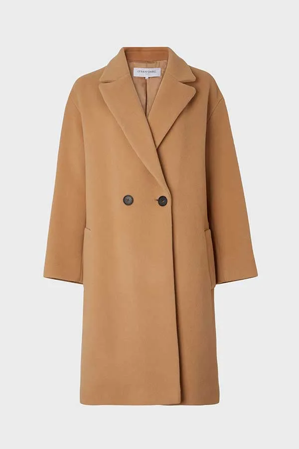 Gerard Darel SEYLIA VIRGIN WOOL DOUBLE-BREASTED COAT