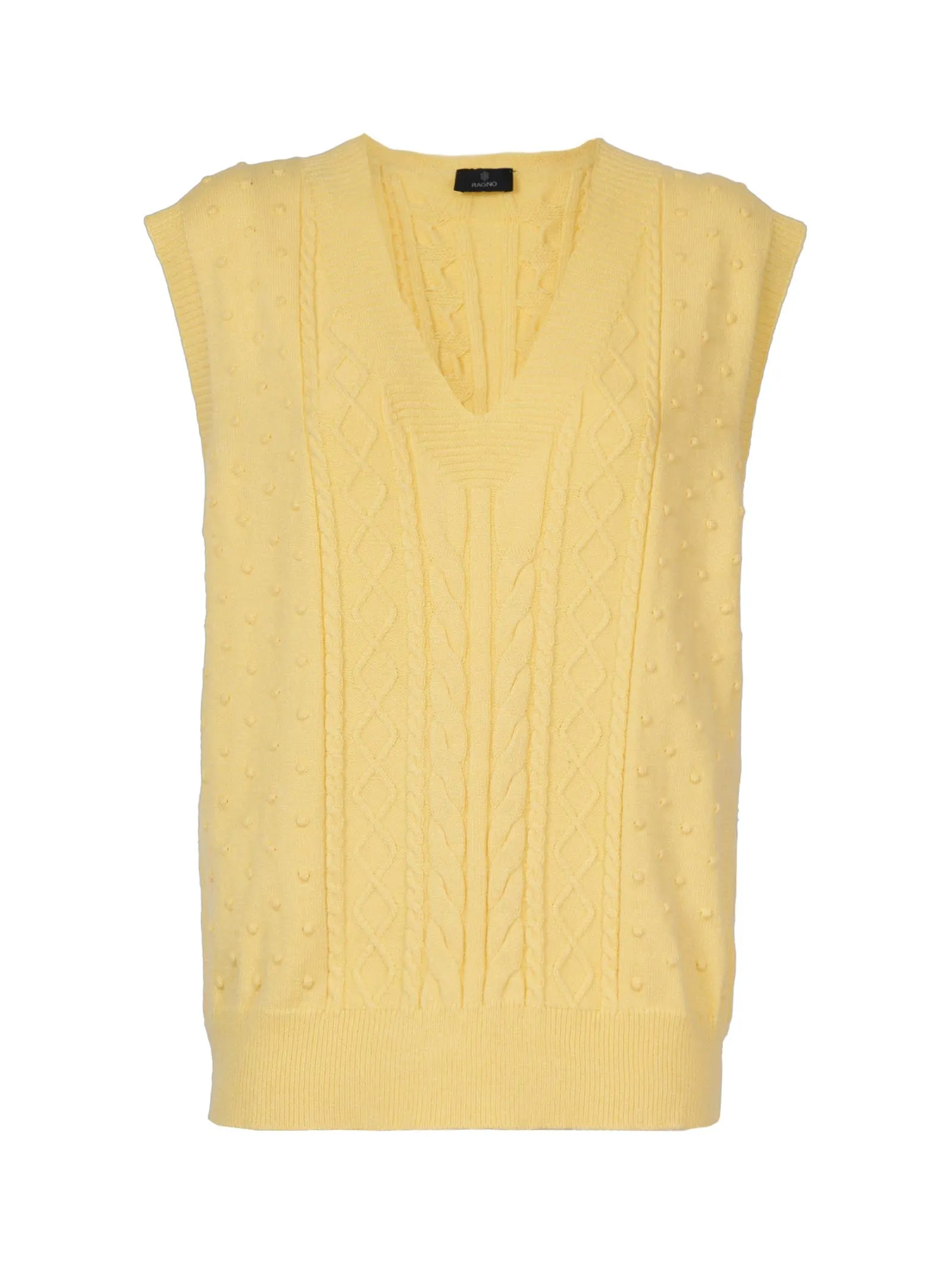 Gilet oversize in filato Super Soft - Primula