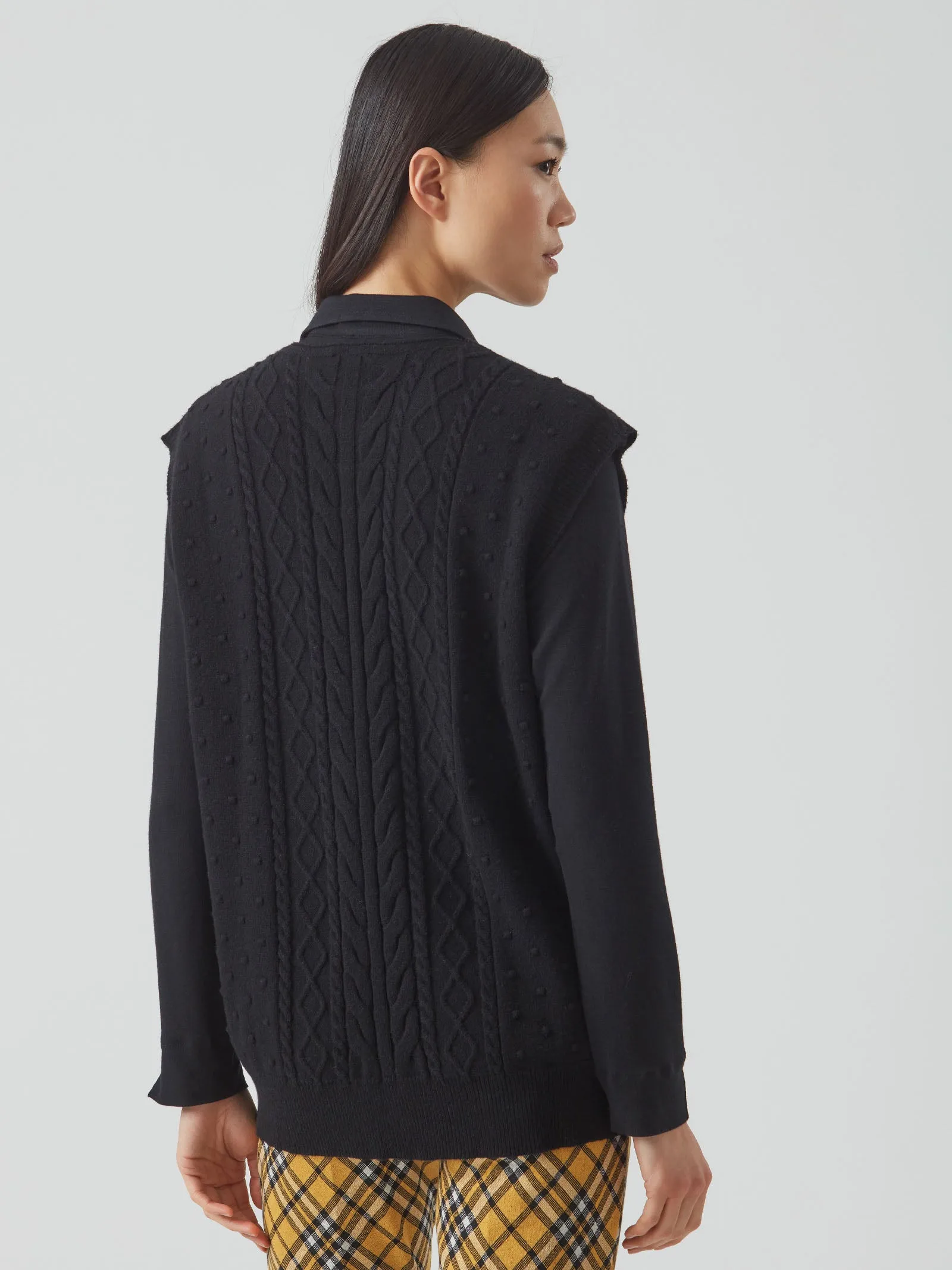 Gilet oversize in filato Super Soft - Primula