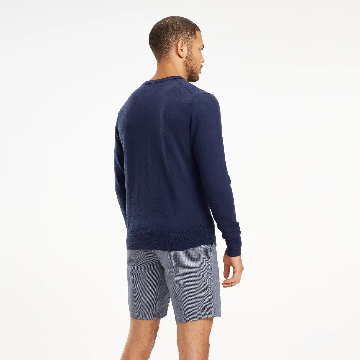 Grey Soft Cotton Wool V-Neck Pullover | Sweatshirts & Hoodies | Tommy Hilfiger