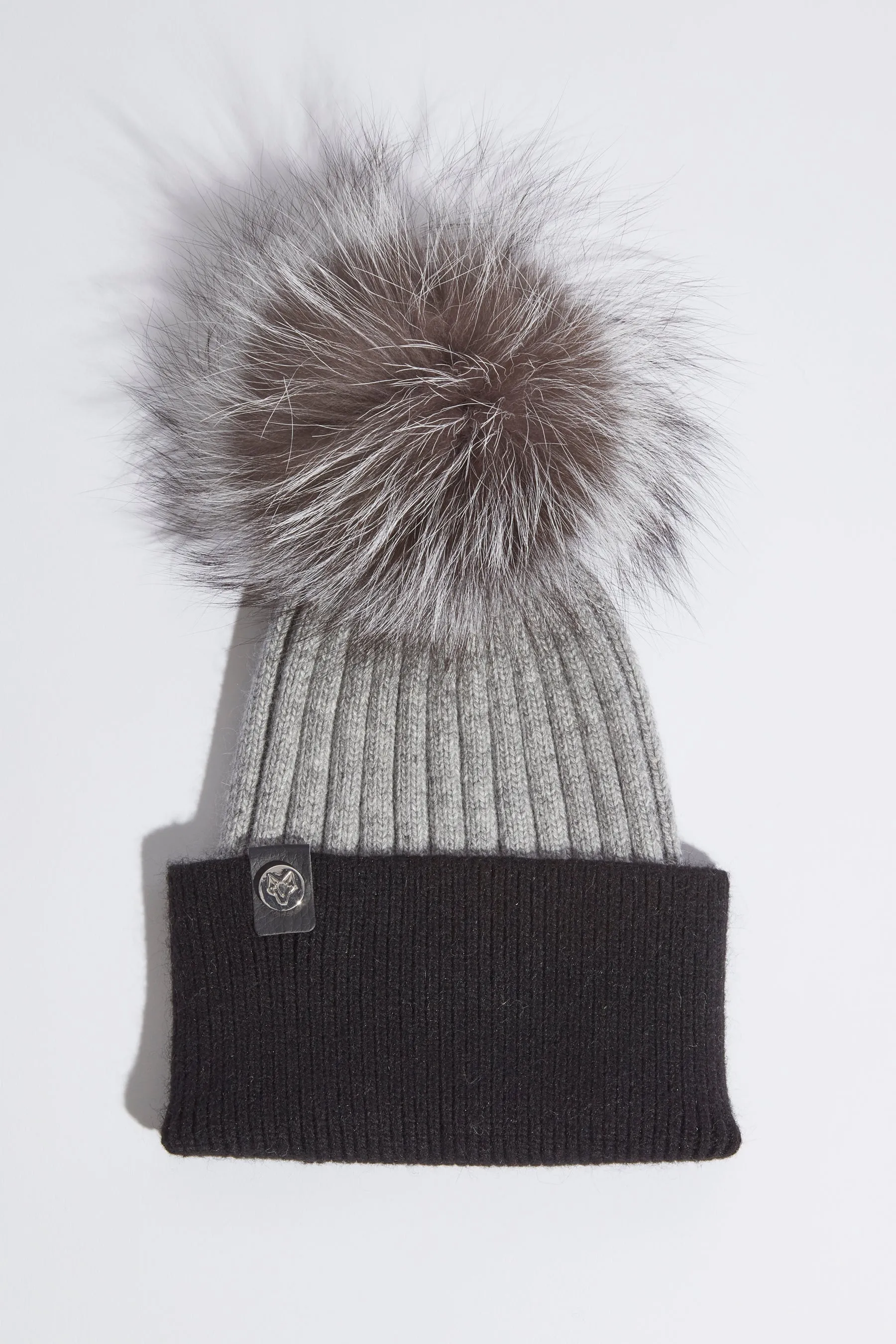 Harley Pom Pom Hat - Grey/Black