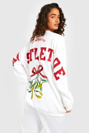 Hoodies & Sweatshirts | Kiss Me Under The Mistletoe Slogan Christmas Sweater | boohoo