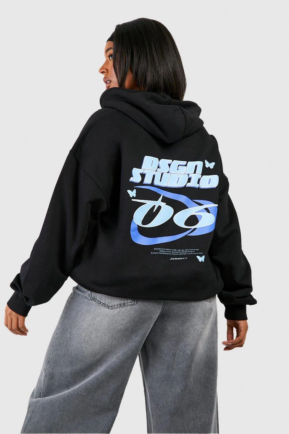 Hoodies & Sweatshirts | Plus Oversized Dsgn Studio Back Print Hoodie | boohoo