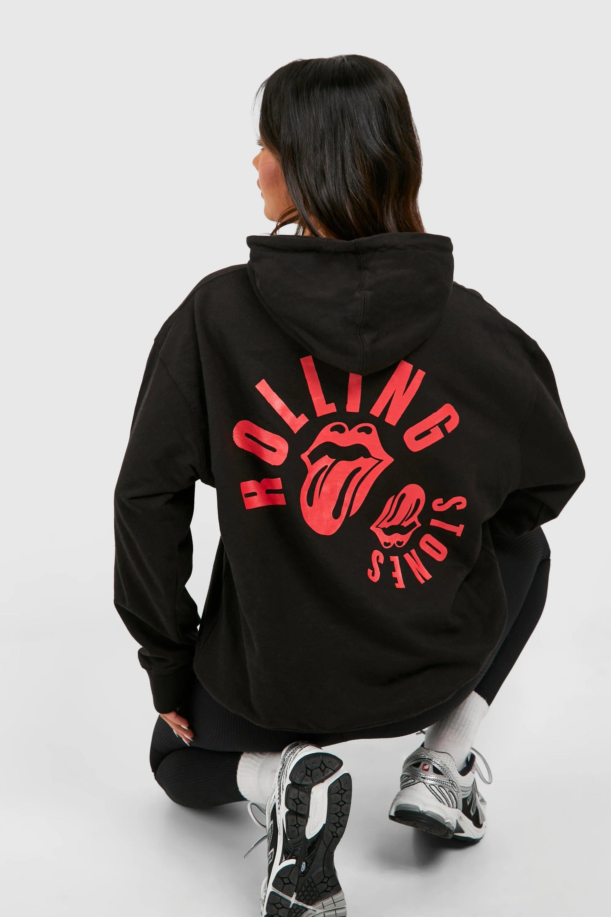 Hoodies & Sweatshirts | Rolling Stones Licence Back Print Oversized Hoodie | boohoo