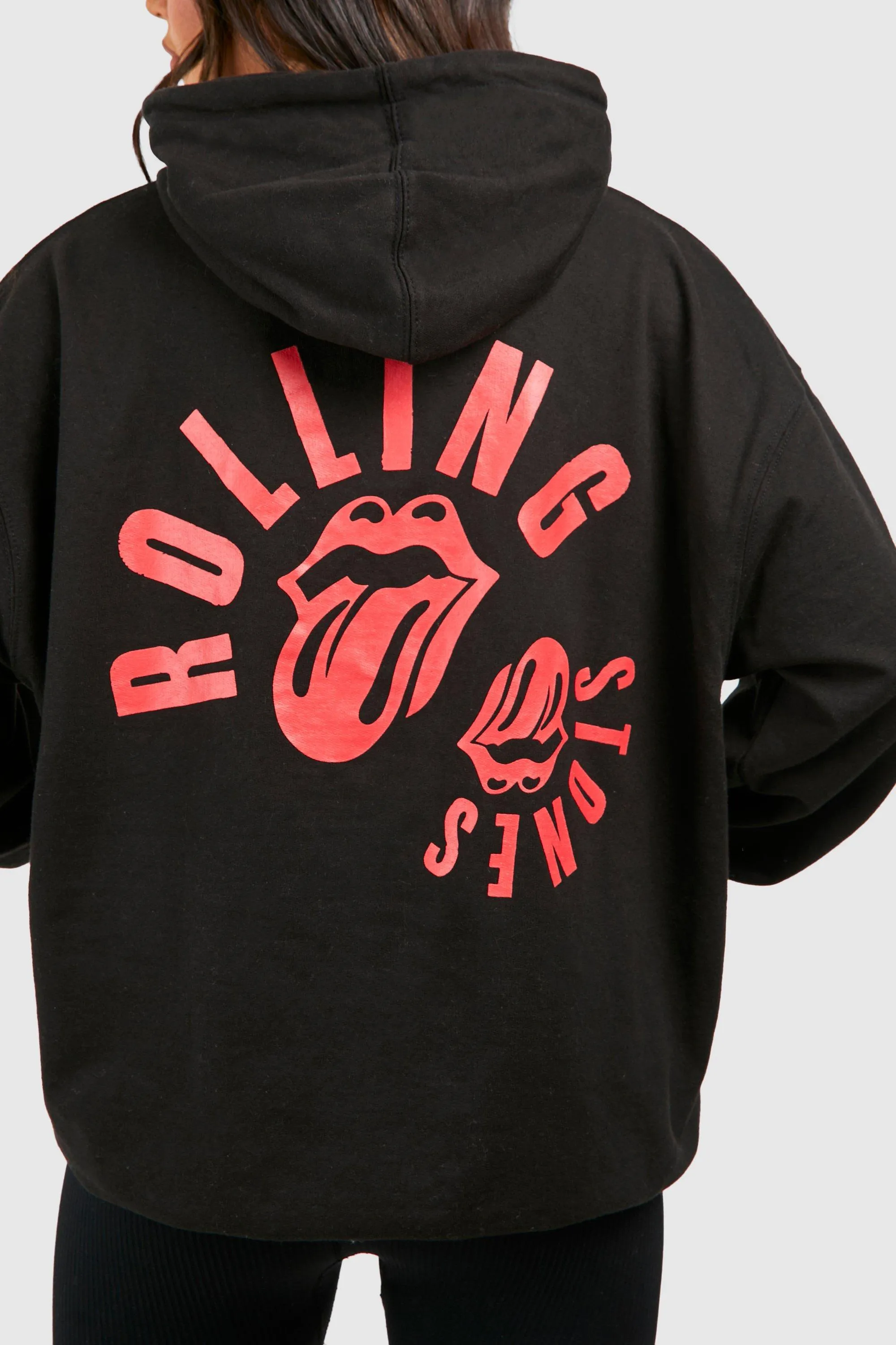 Hoodies & Sweatshirts | Rolling Stones Licence Back Print Oversized Hoodie | boohoo