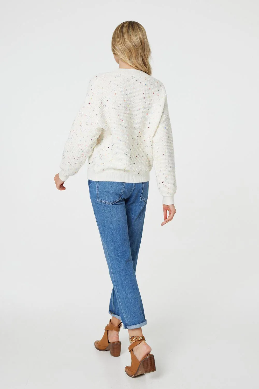 Izabel London – Dotted Knit Long Sleeve Jumper