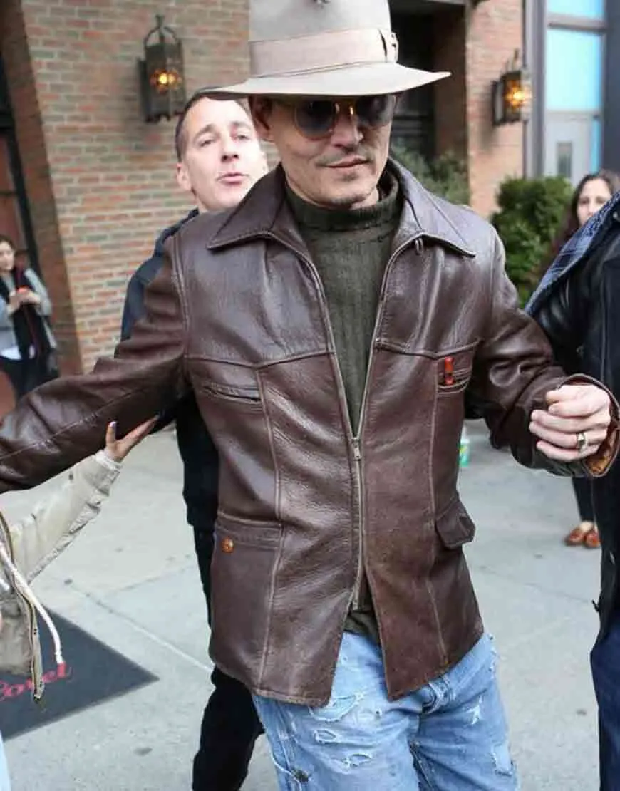 Johnny Depp Charles Mortdecai Leather Jacket - UJackets