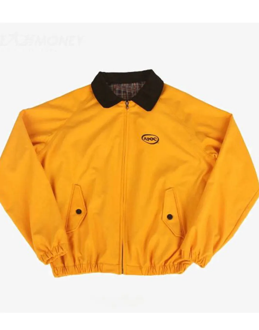 Jungkook Euphoria Apoc Jacket | Men's Yellow Bomber Jacket | 60% OFF!