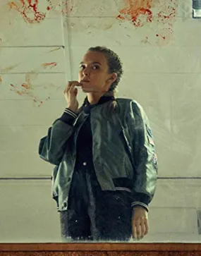 Killing Eve Jodie Comer Satin Jacket | Villanelle Teal Jacket | 40%Discount