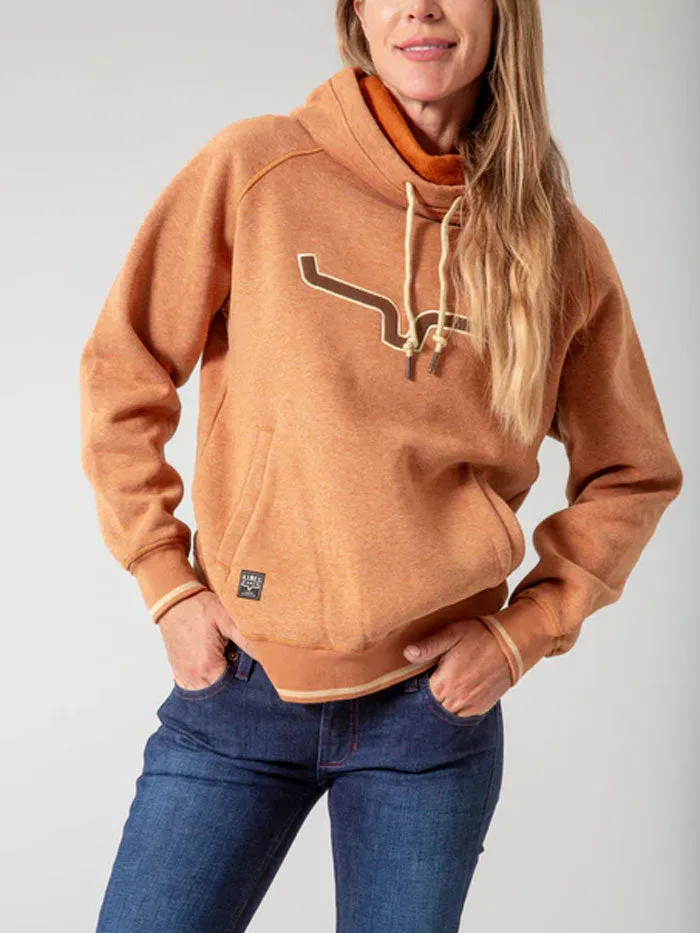 Kimes Ranch TWO SCOOPS Womens Fleece Hoodie Rusty Heather