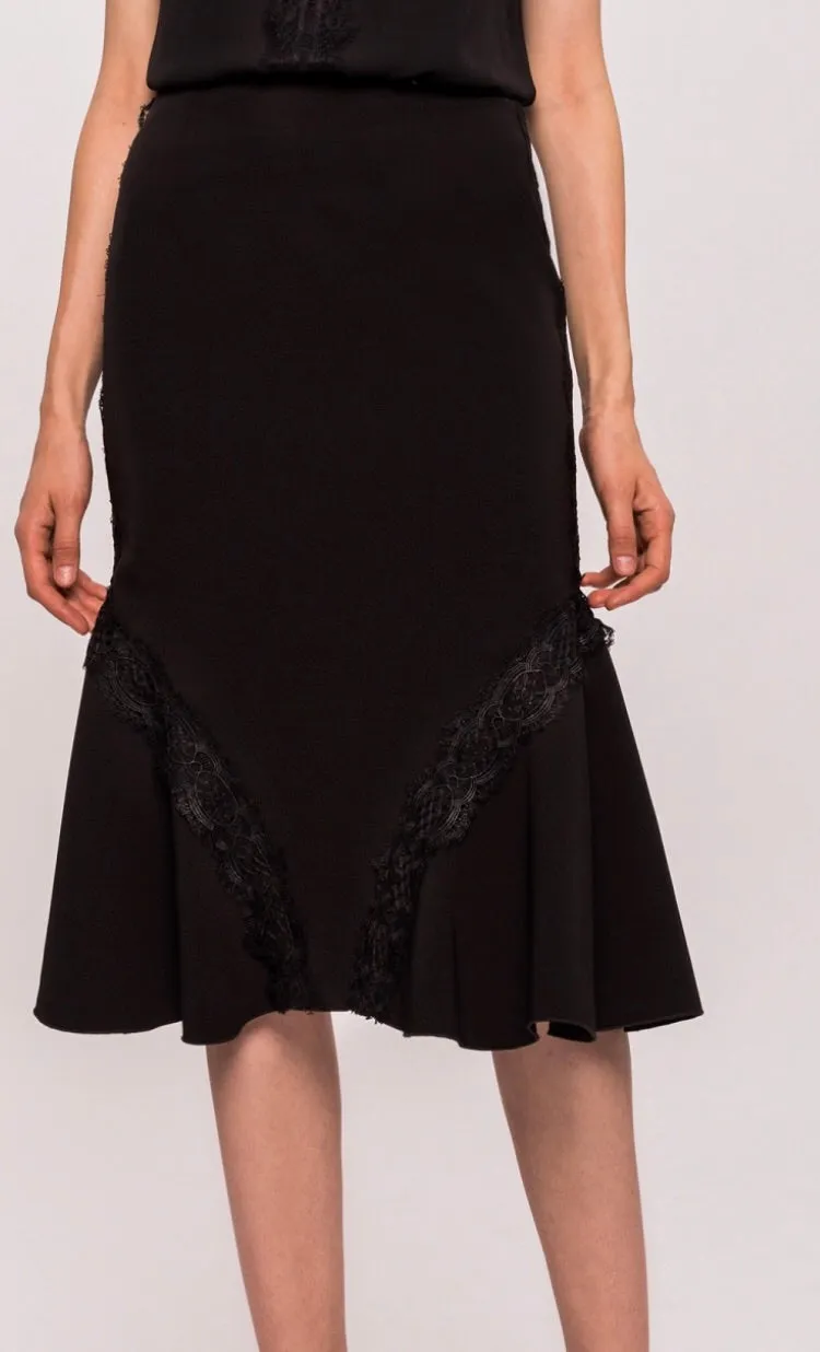 Lace insert Black Skirt