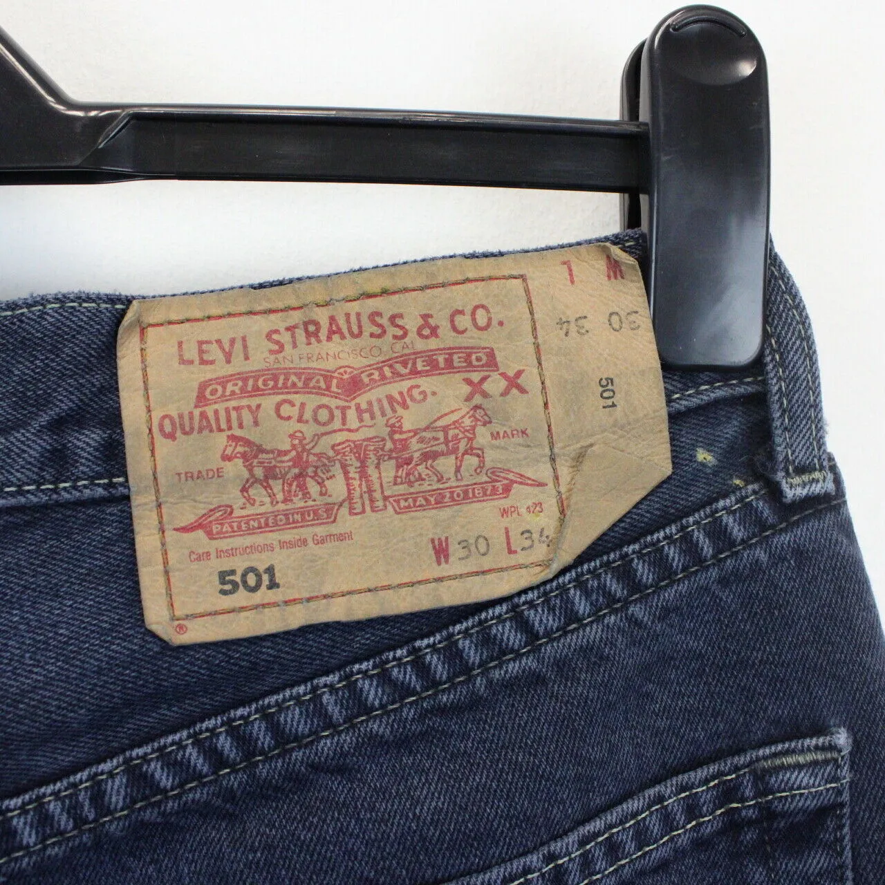 LEVIS 501 Jeans Black Charcoal | W30 L34