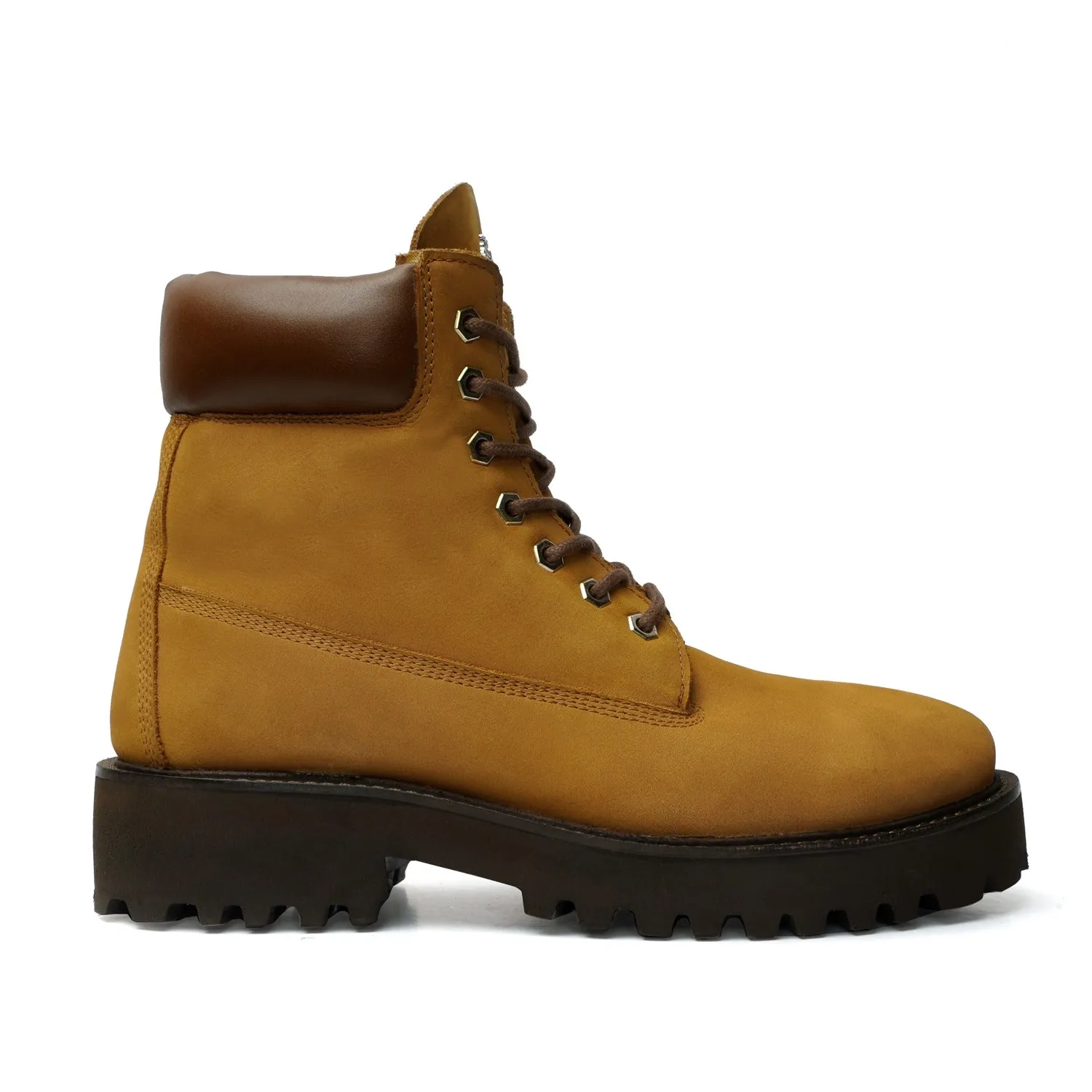 Light-Weight Mustard-tan Chunky Boot