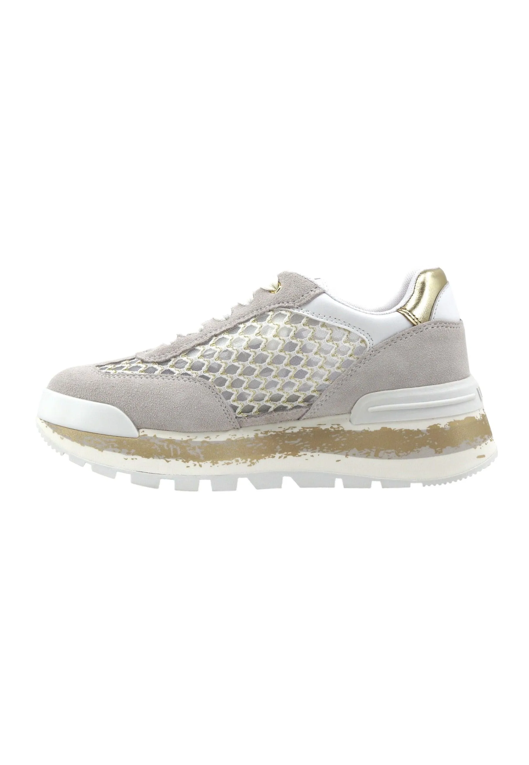 LIU JO Amazing 23 Sneaker Donna White Gold BA4001PX303