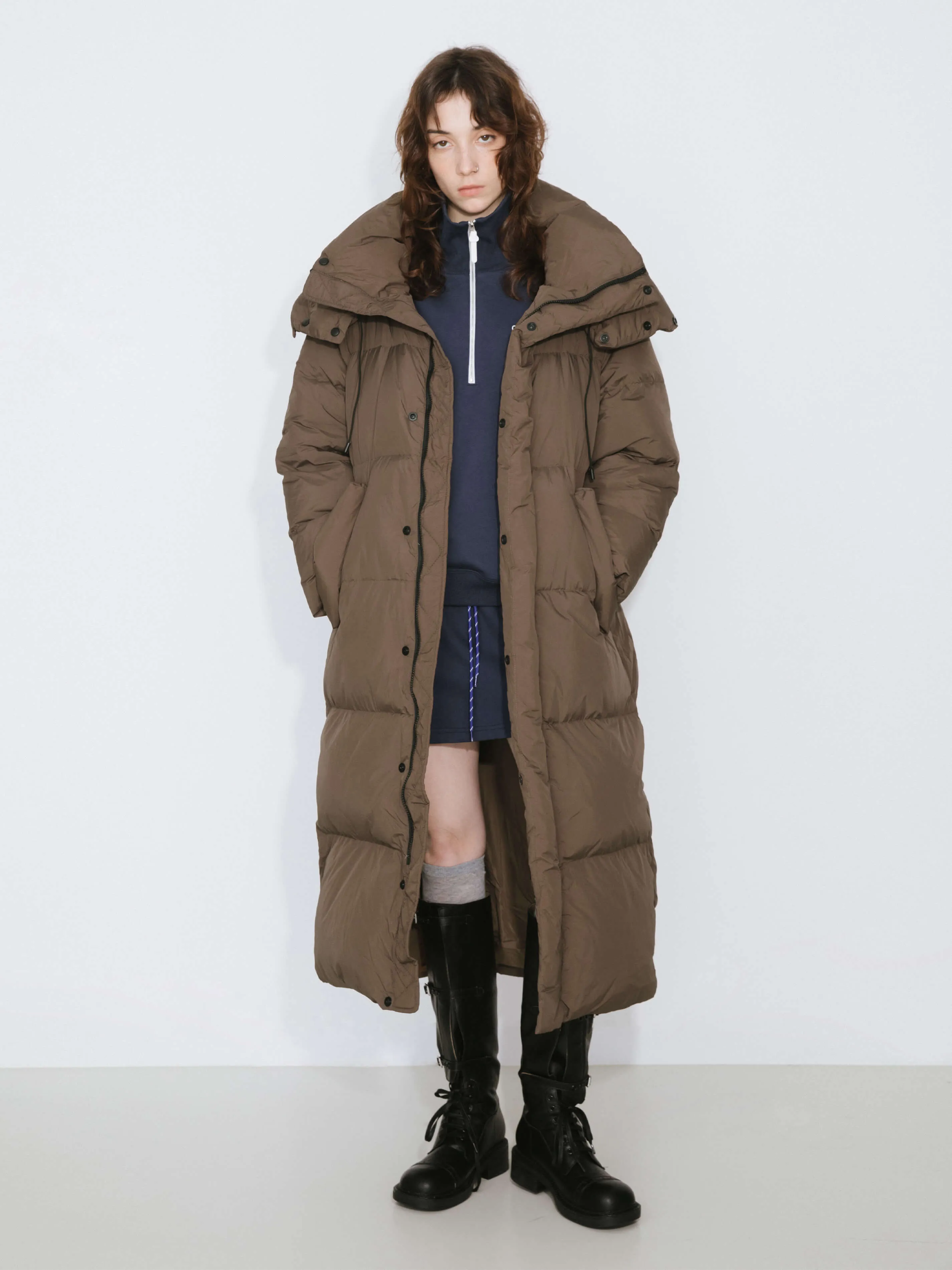 Long A-line Down Coat