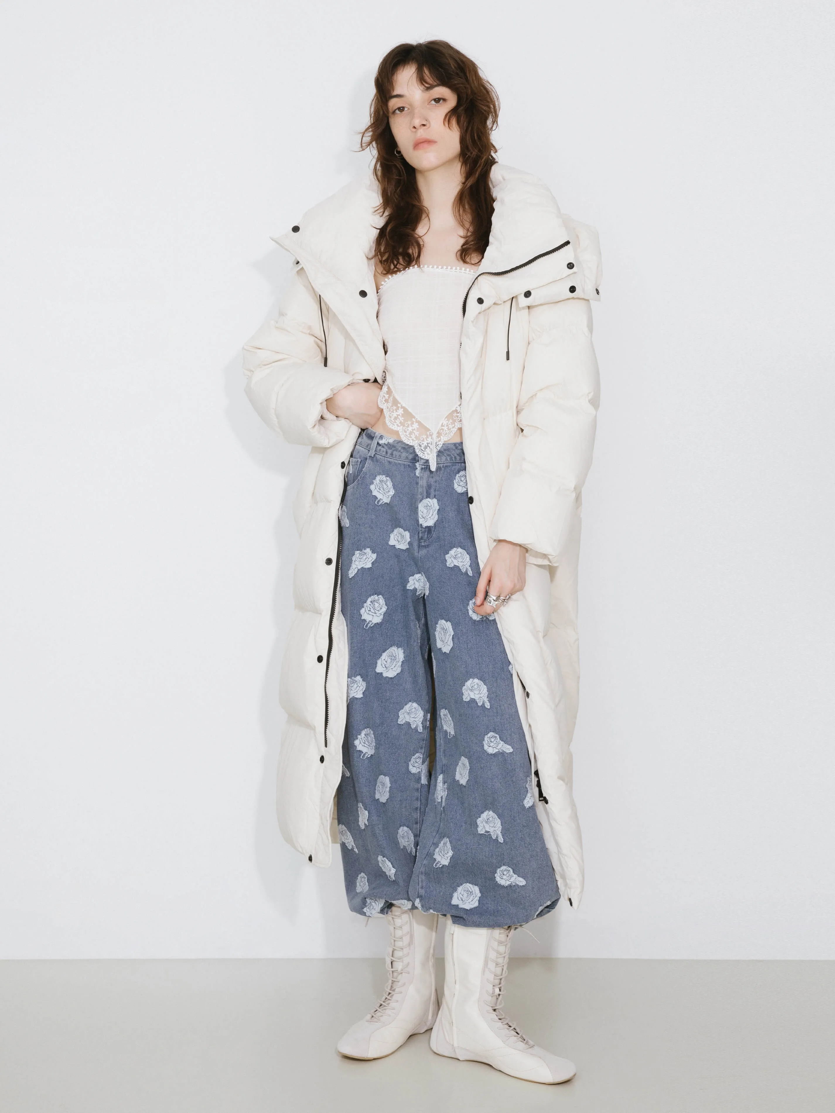 Long A-line Down Coat