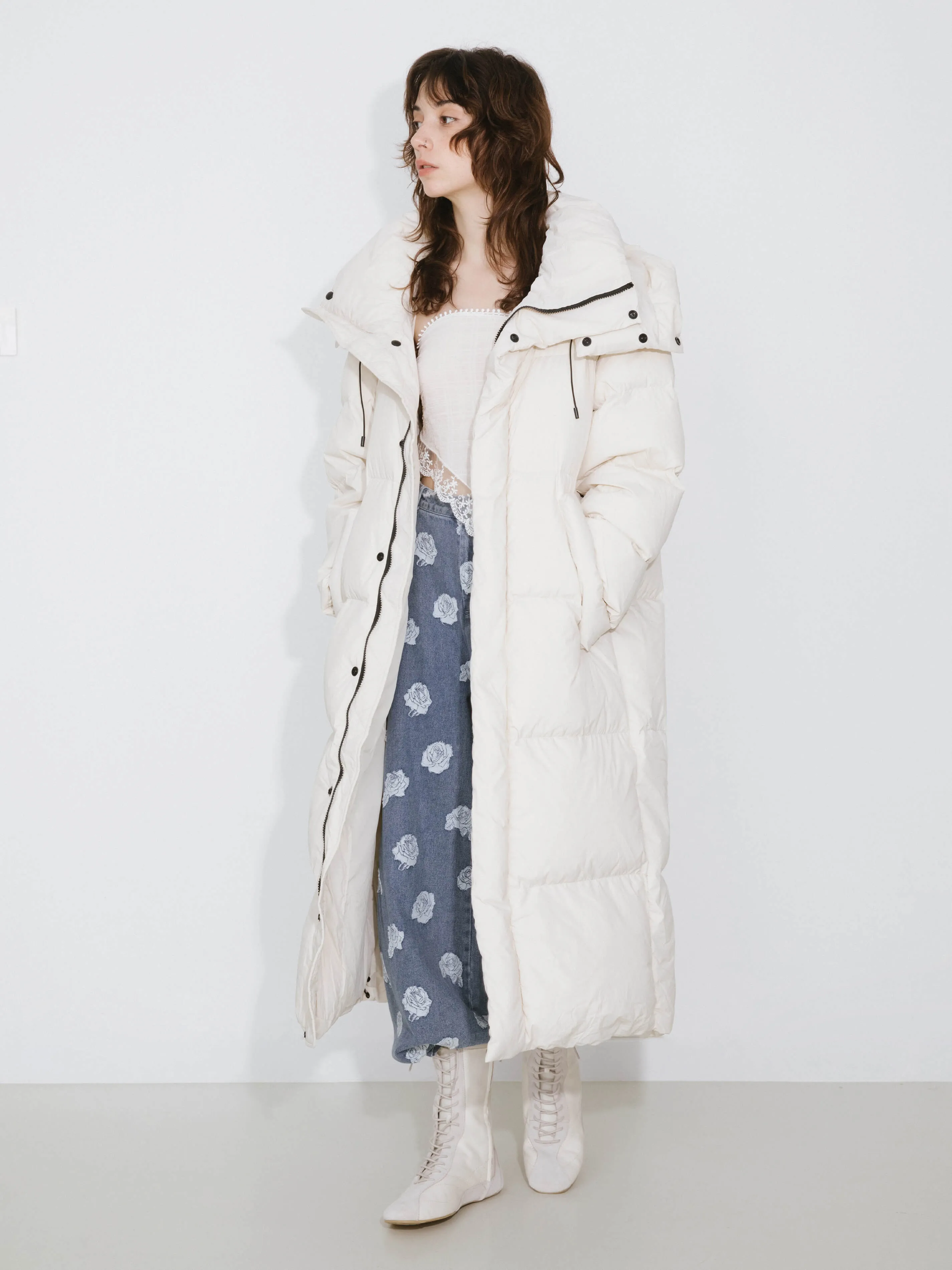 Long A-line Down Coat