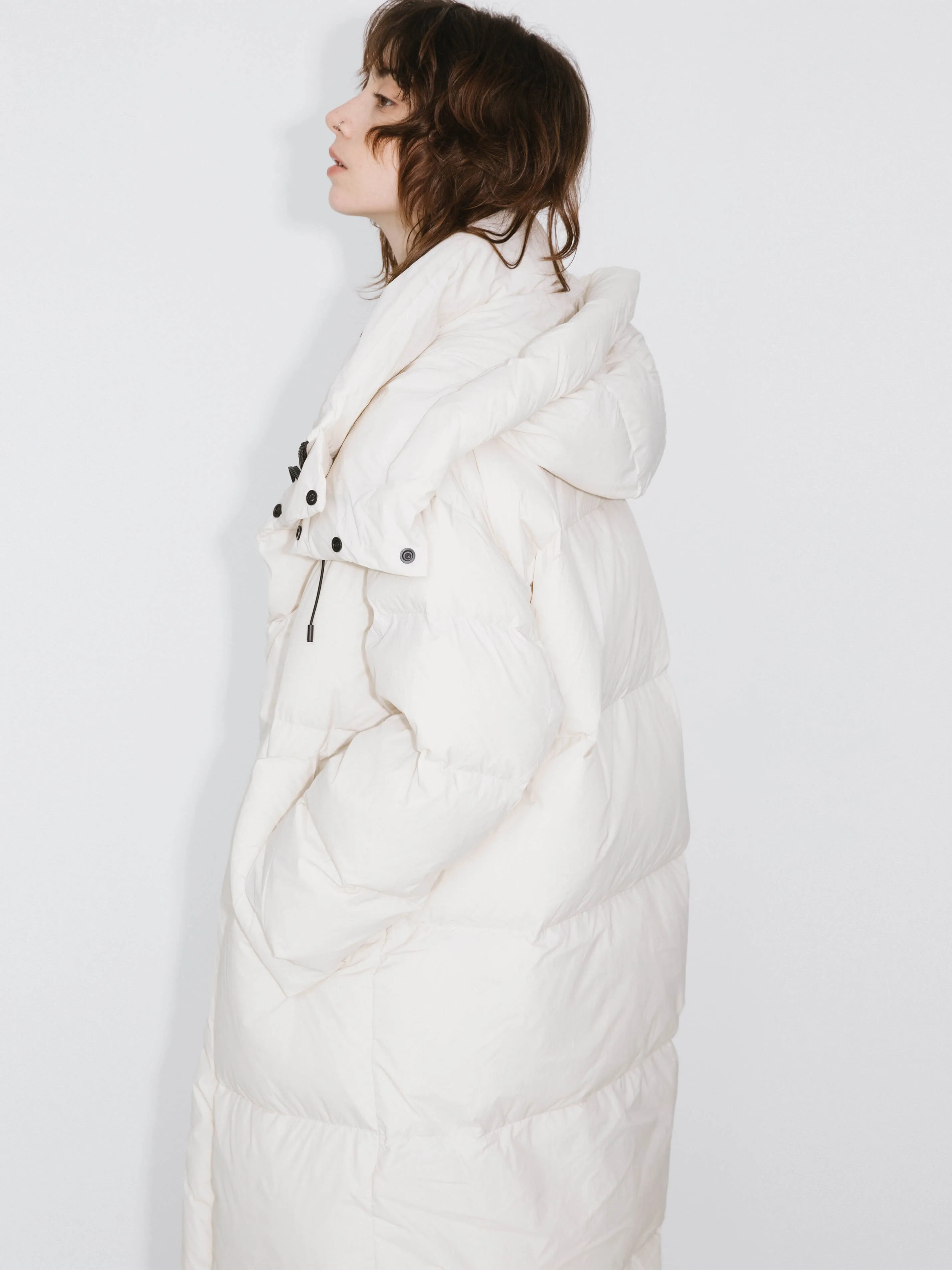 Long A-line Down Coat