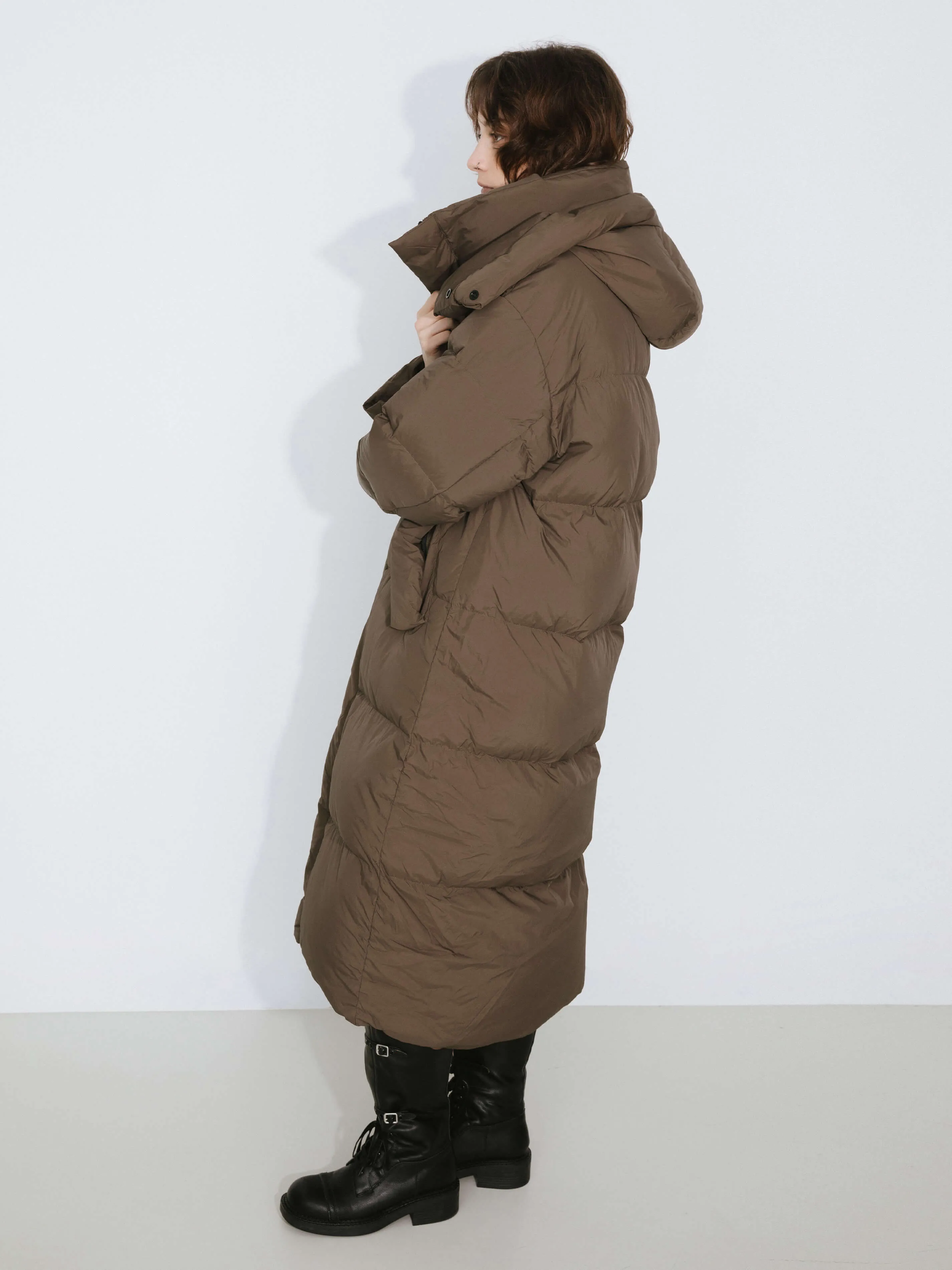 Long A-line Down Coat