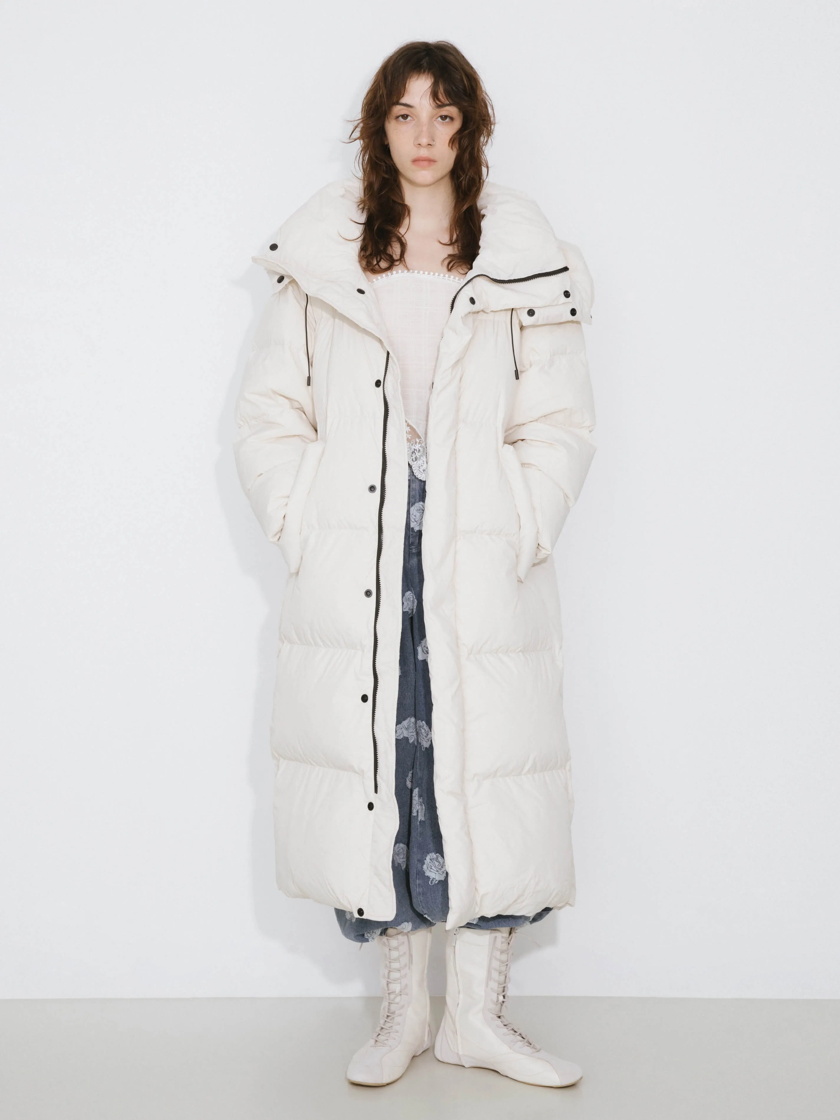 Long A-line Down Coat