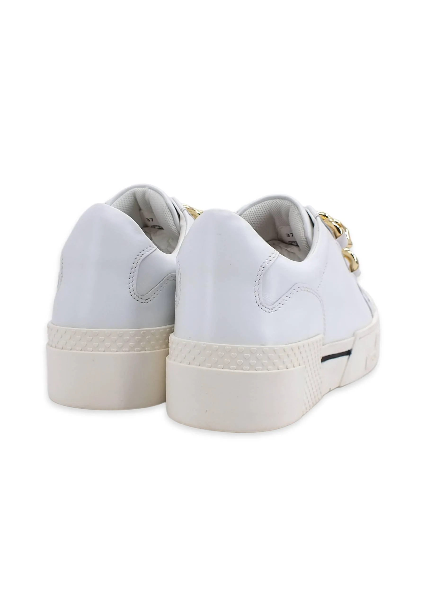 LOVE MOSCHINO Sneaker Catene Gold Donna Bianco JA15795G0FIA0100