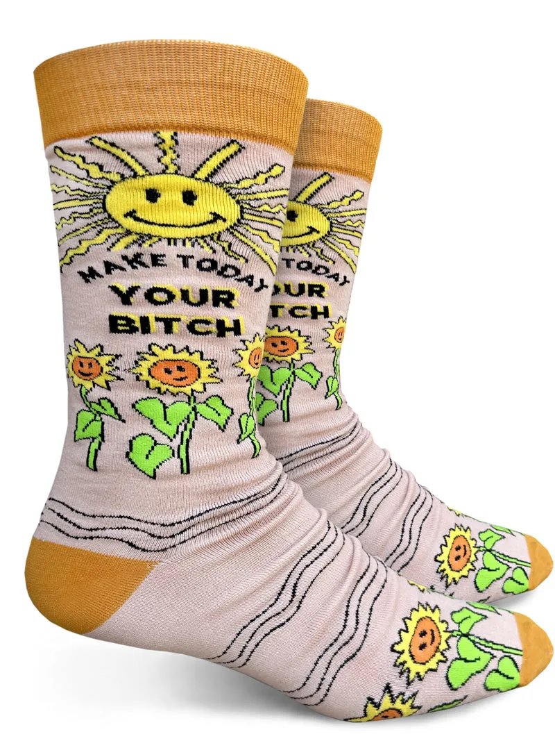 Make Today Your Bitch Mens Crew Socks