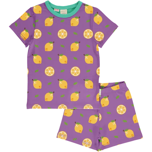 Maxomorra Lemon Organic Cotton Short Pyjamas