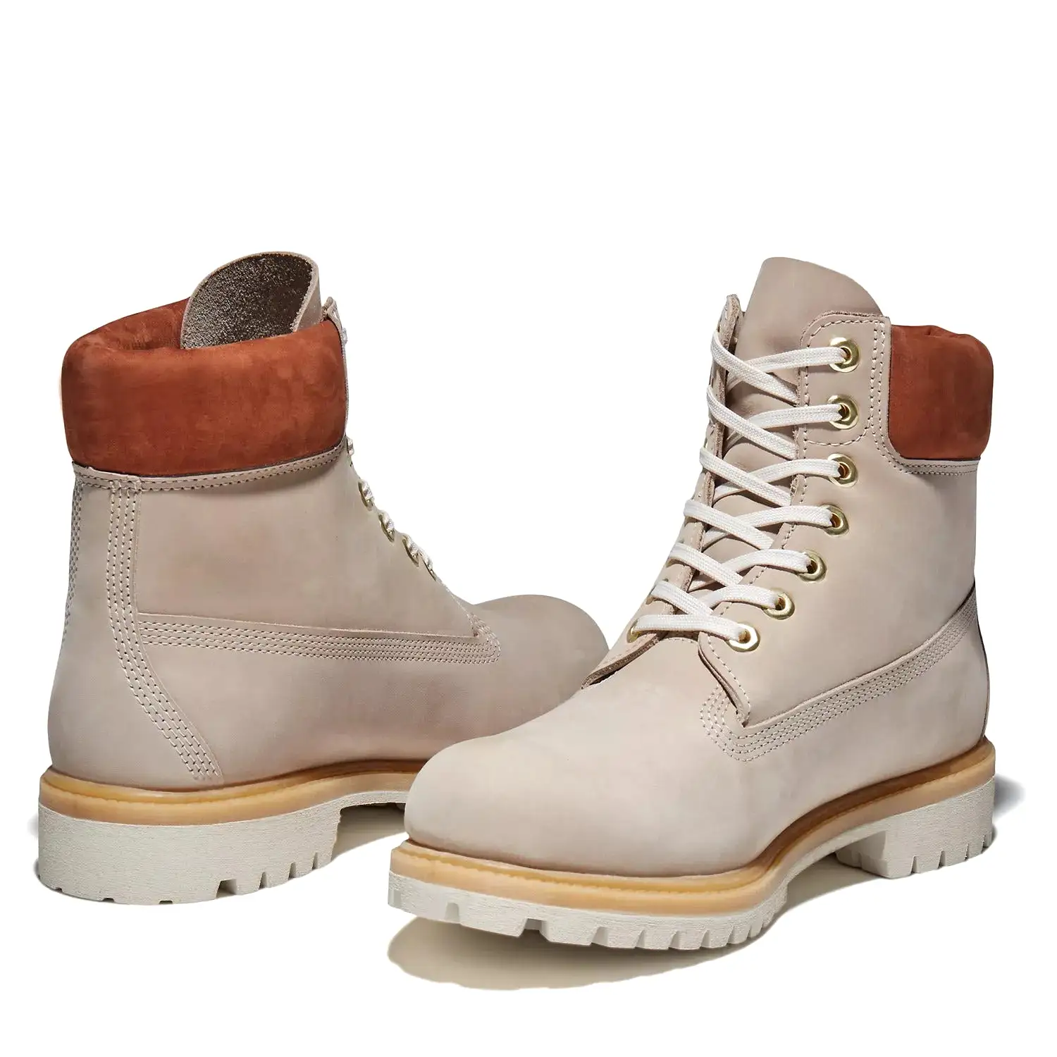 Mens 6-Inch Premium Waterproof Boot - Light Beige