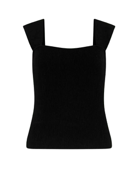 Mosella Compact Cap Sleeve Knit (Black)