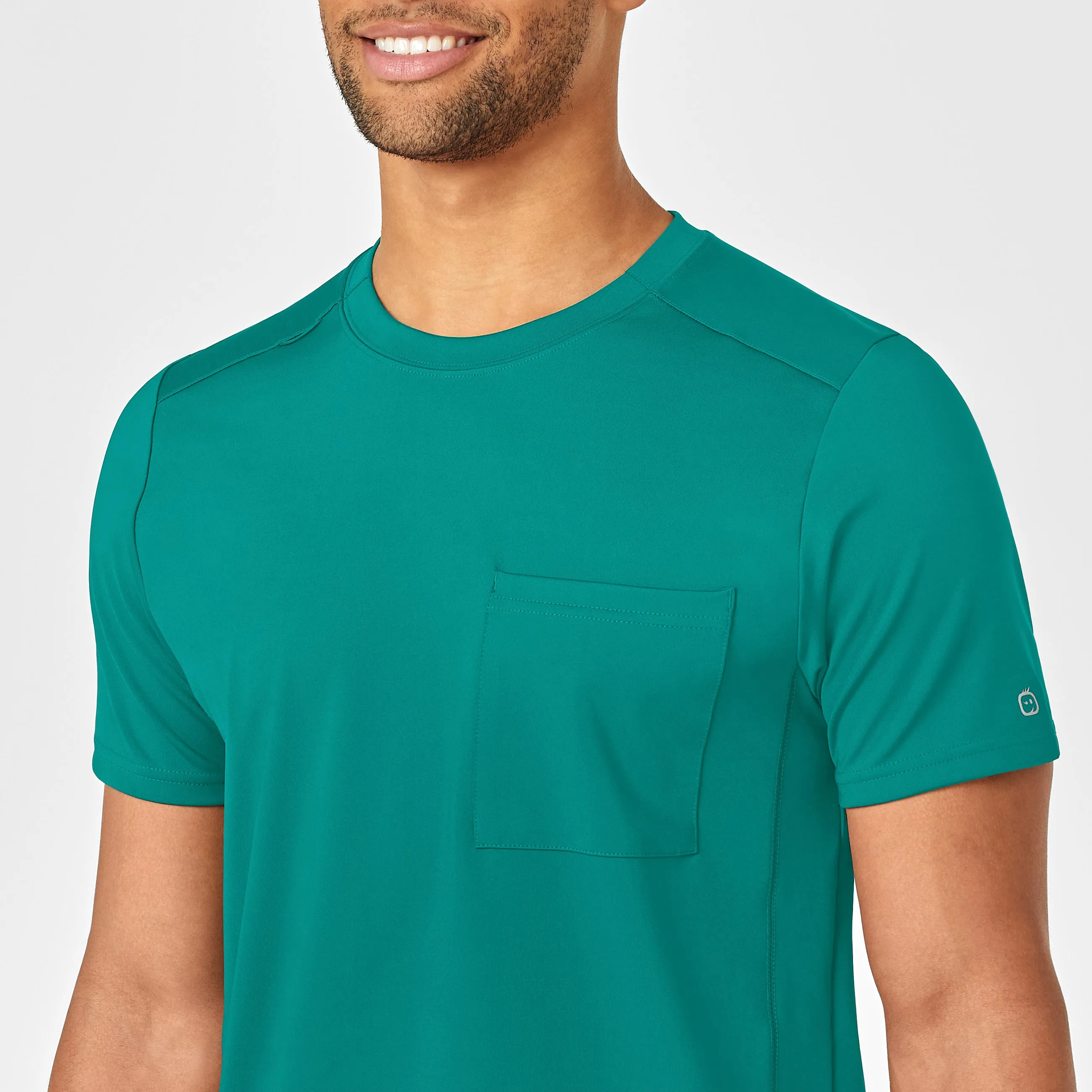 Moto Men's Knit Crew Neck Top - Verdigris