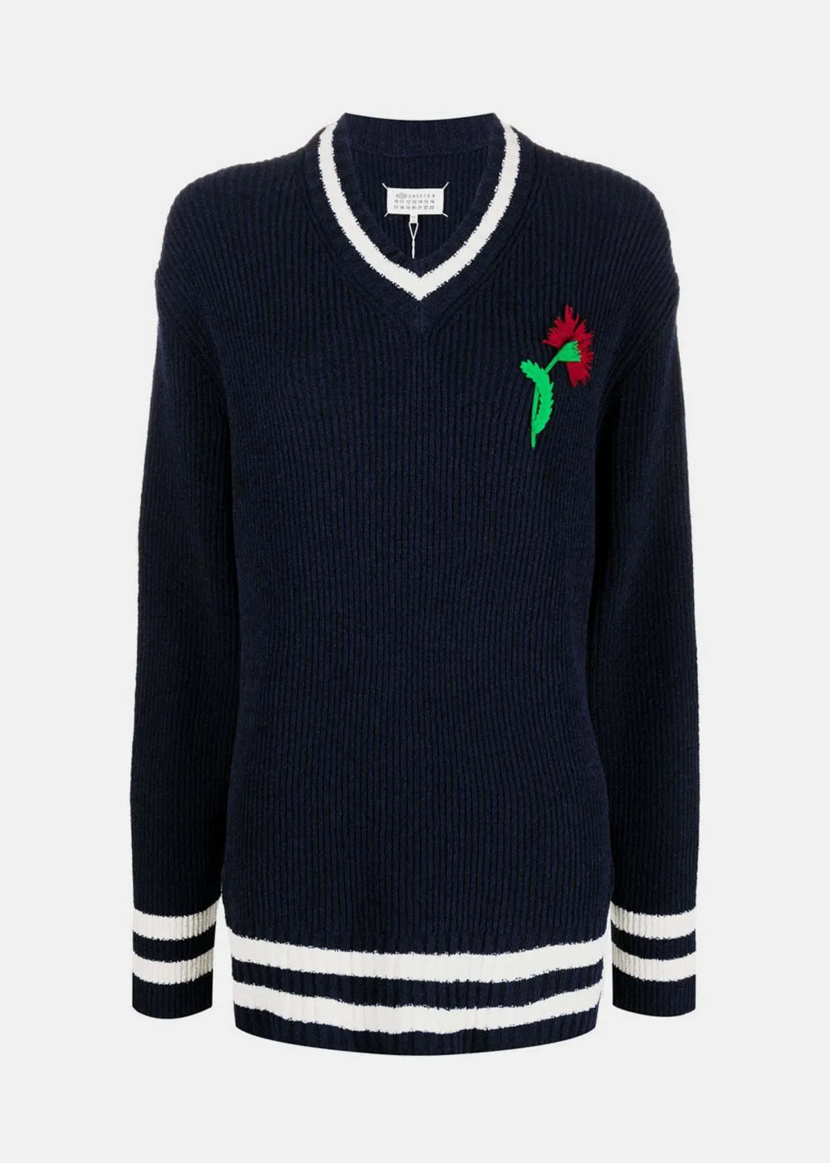 Navy Rib Knit Sweater - Navy