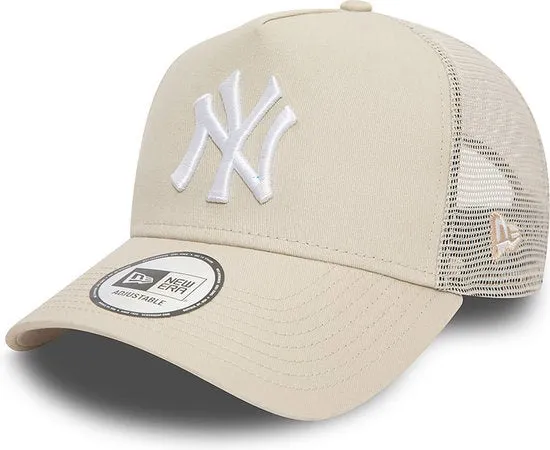 New Era - New York Yankees League Essential Light Beige A-Frame Trucker Cap