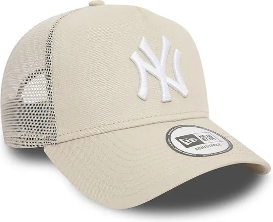 New Era - New York Yankees League Essential Light Beige A-Frame Trucker Cap