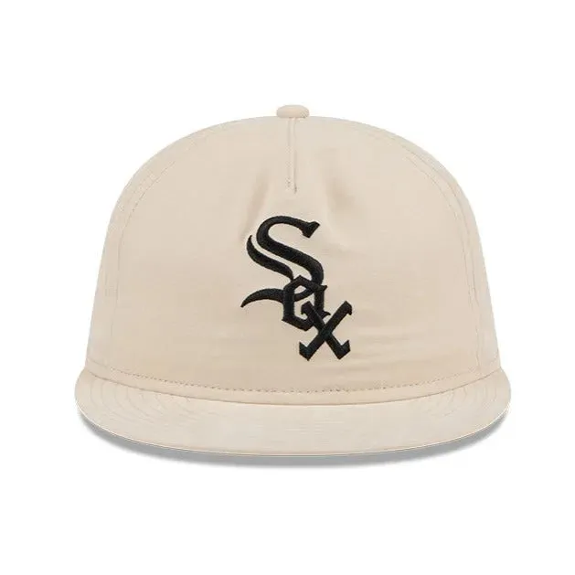 NEW ERA RC9FIFTY OF MLB CHICAGO WHITE SOX BRUSHED NYLON LIGHT BEIGE STRAPBACK CAP