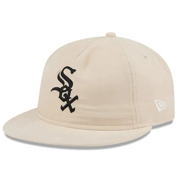 NEW ERA RC9FIFTY OF MLB CHICAGO WHITE SOX BRUSHED NYLON LIGHT BEIGE STRAPBACK CAP