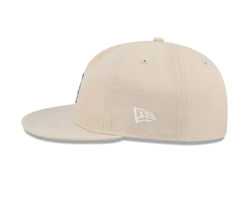 NEW ERA RC9FIFTY OF MLB LOS ANGELES DODGERS BRUSHED NYLON LIGHT BEIGE STRAPBACK CAP