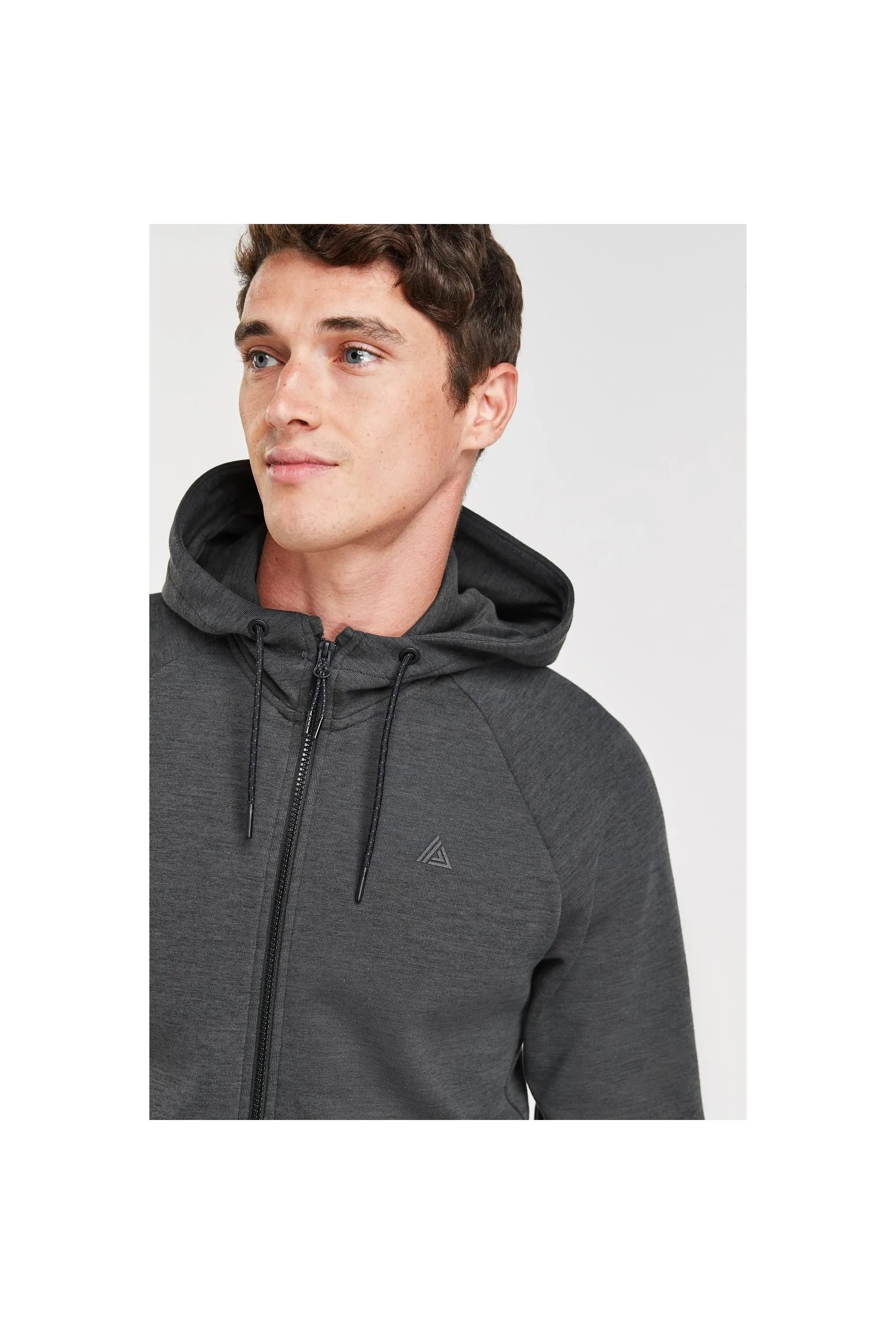 NEXT active-zip-through-hoodie-nxt-859587-charcoalgrey White Men Hoodies