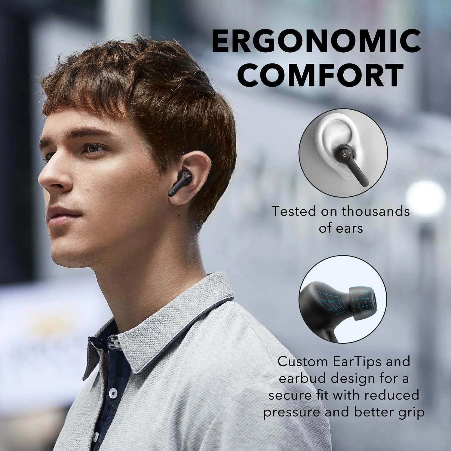 Noise Reduction, Waterproof, Wireless Earbuds Headphones with cVc 8.0