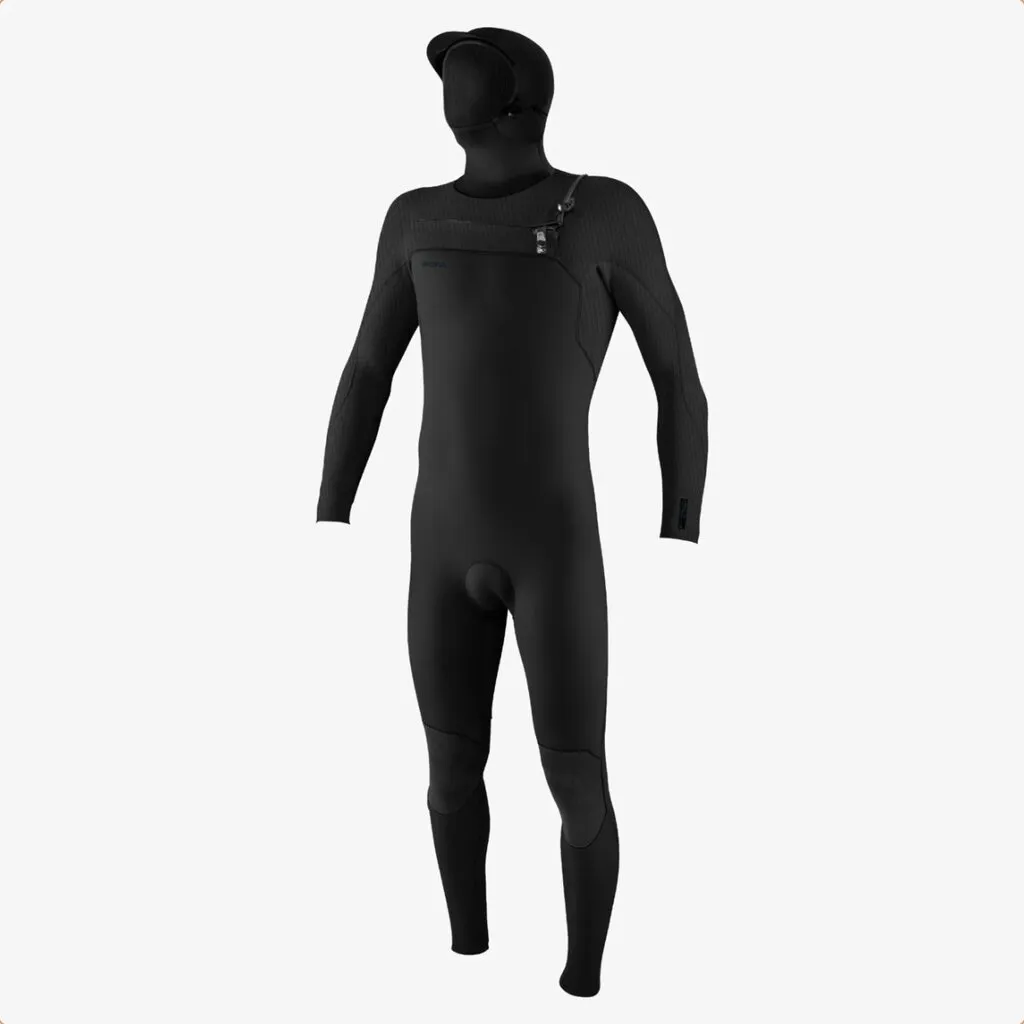 O'Neill Hyperfreak 5/4+mm Chest Zip w/Hood Full Wetsuit Black