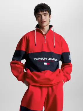 Oversized Half-Zip Fleece Sweatshirt | Sweatshirts & Hoodies | Tommy Jeans