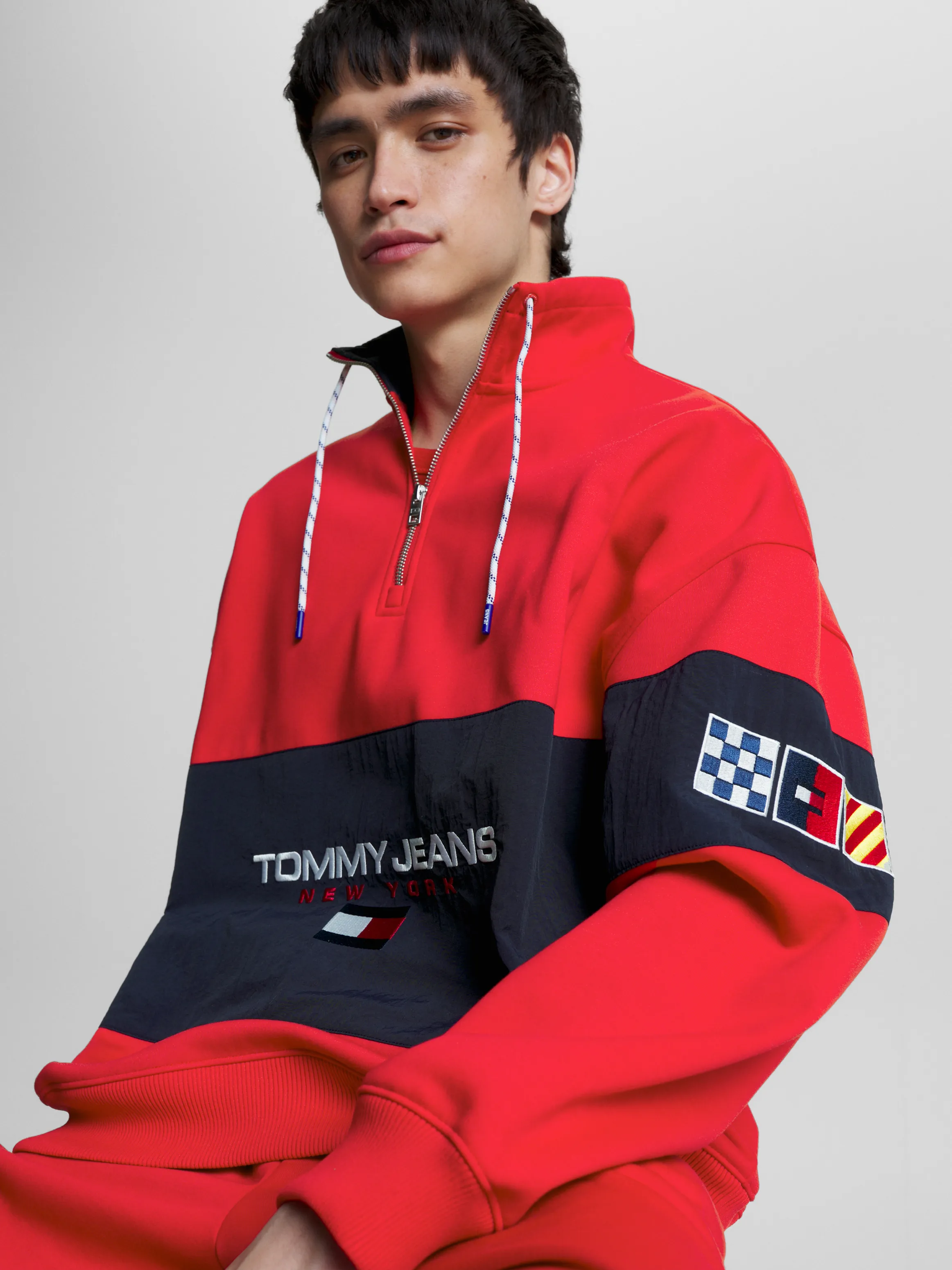 Oversized Half-Zip Fleece Sweatshirt | Sweatshirts & Hoodies | Tommy Jeans