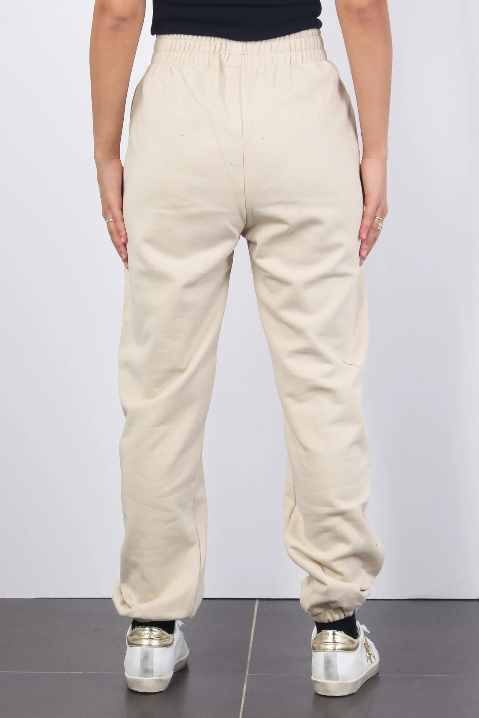 Pantalone Felpa Nervature Beige Sand