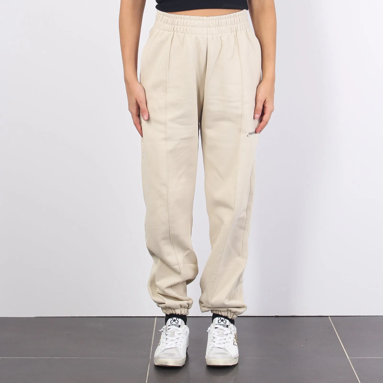 Pantalone Felpa Nervature Beige Sand