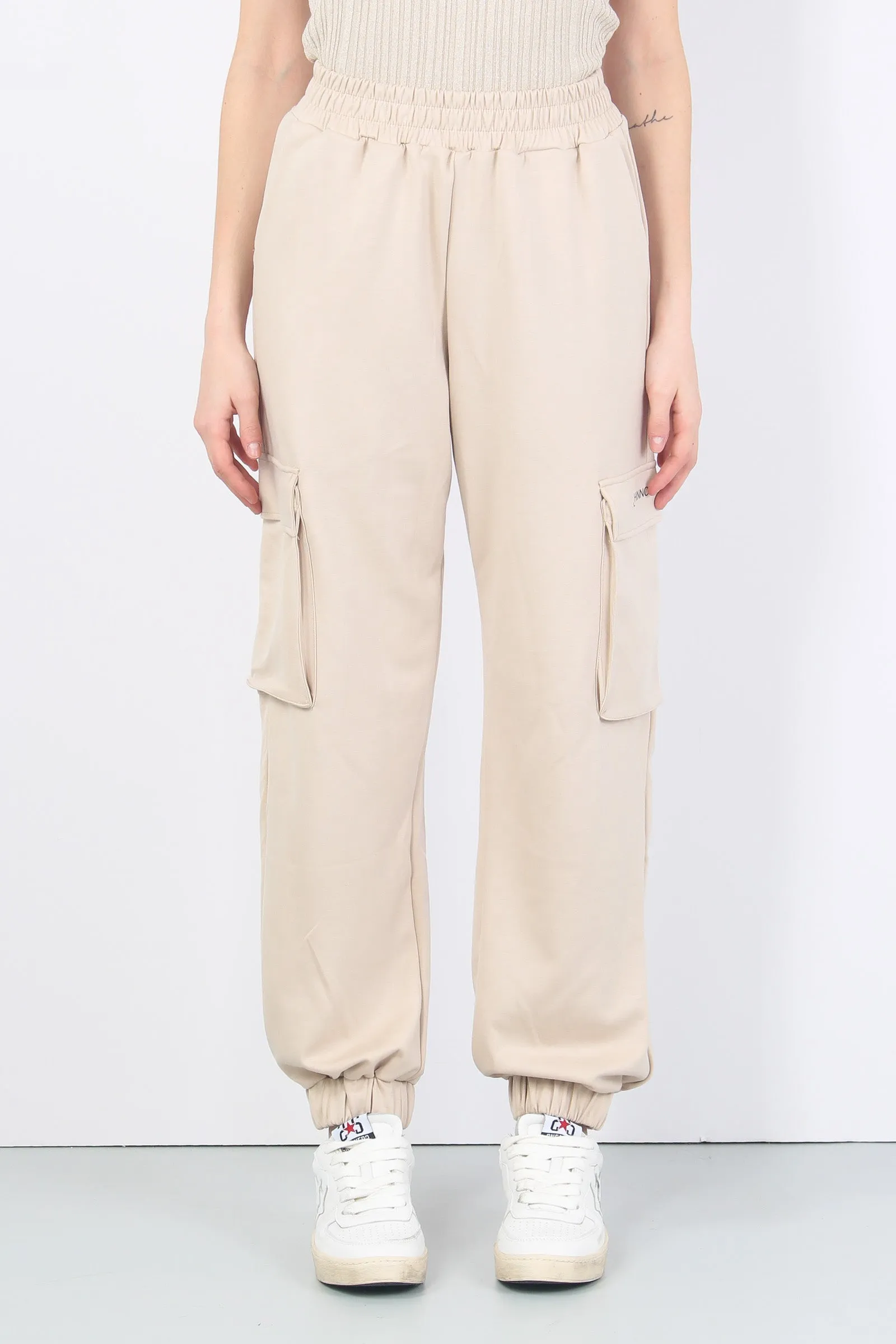 Pantalone Tasconato Modal Beige Sand