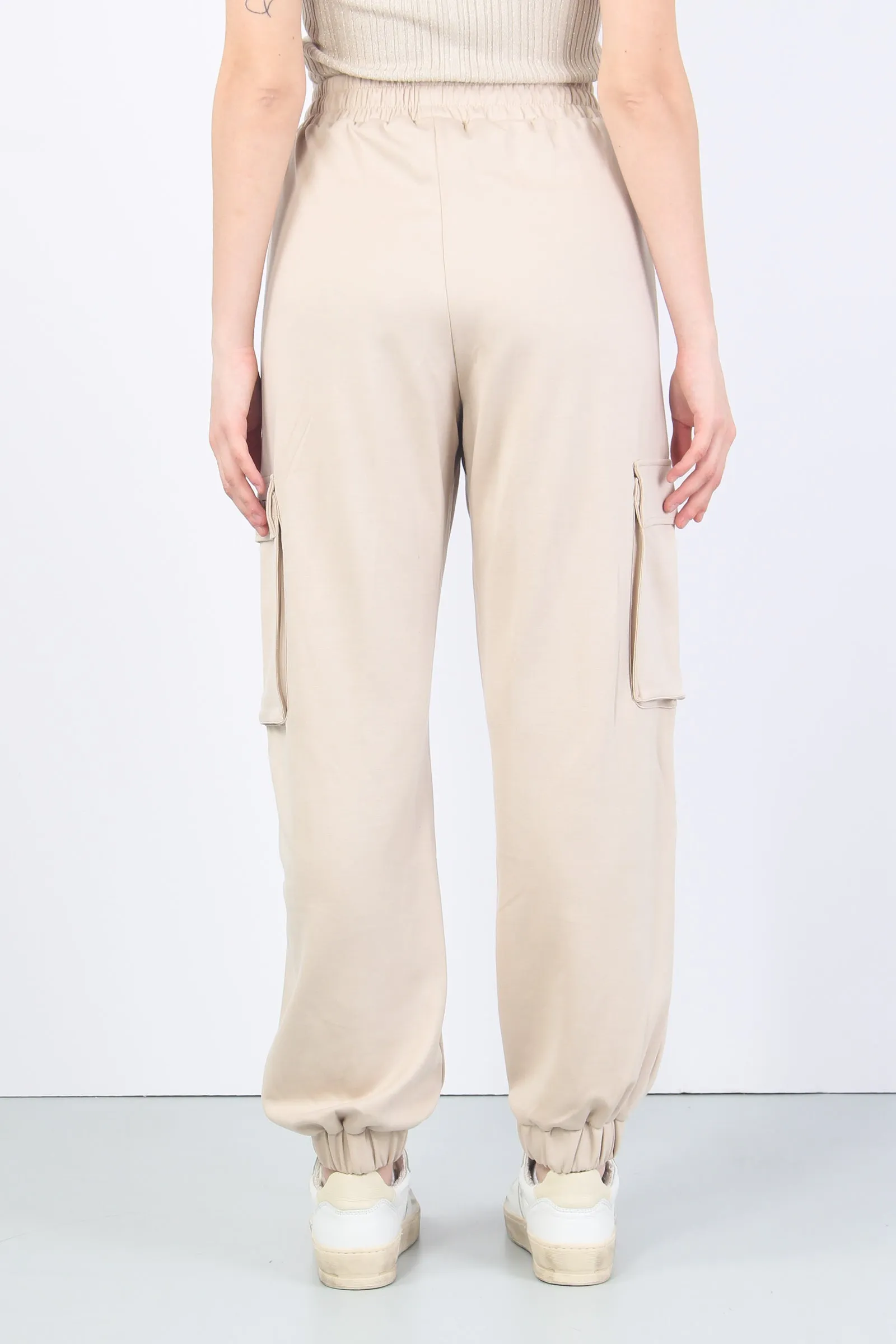 Pantalone Tasconato Modal Beige Sand