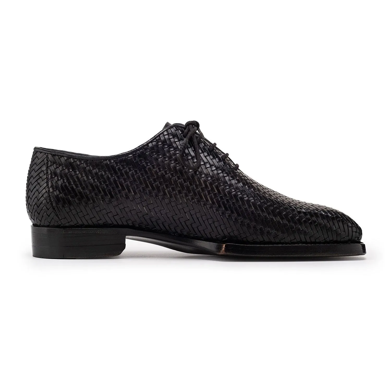 Paul Parkman Men's Shoes Woven Leather Oxfords (PM6453)