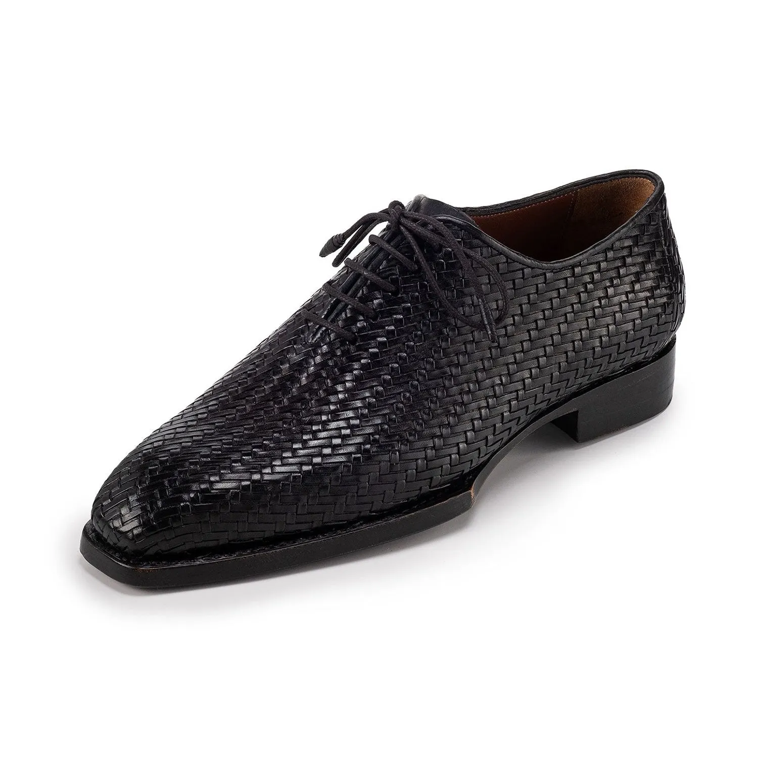 Paul Parkman Men's Shoes Woven Leather Oxfords (PM6453)