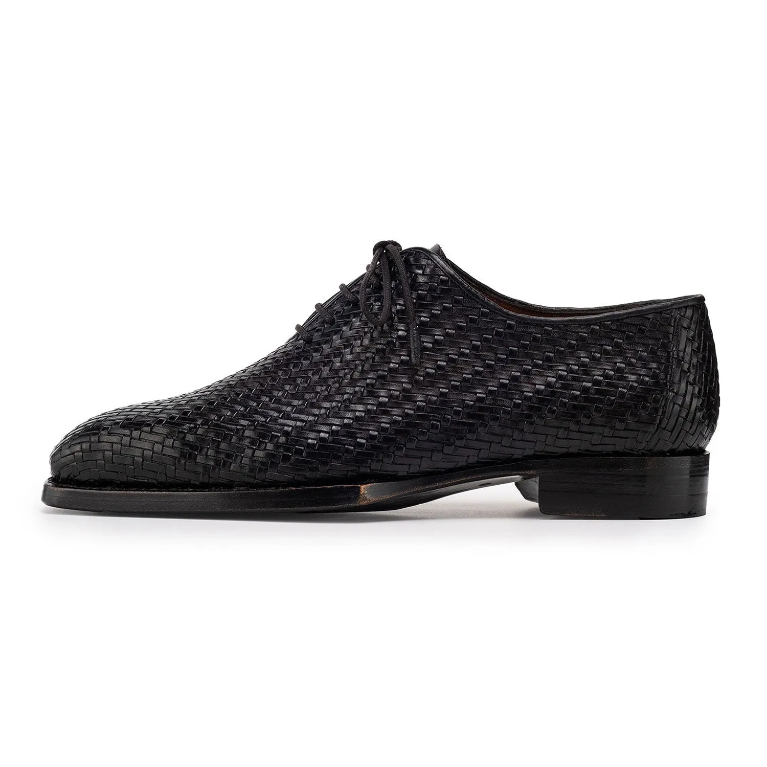 Paul Parkman Men's Shoes Woven Leather Oxfords (PM6453)