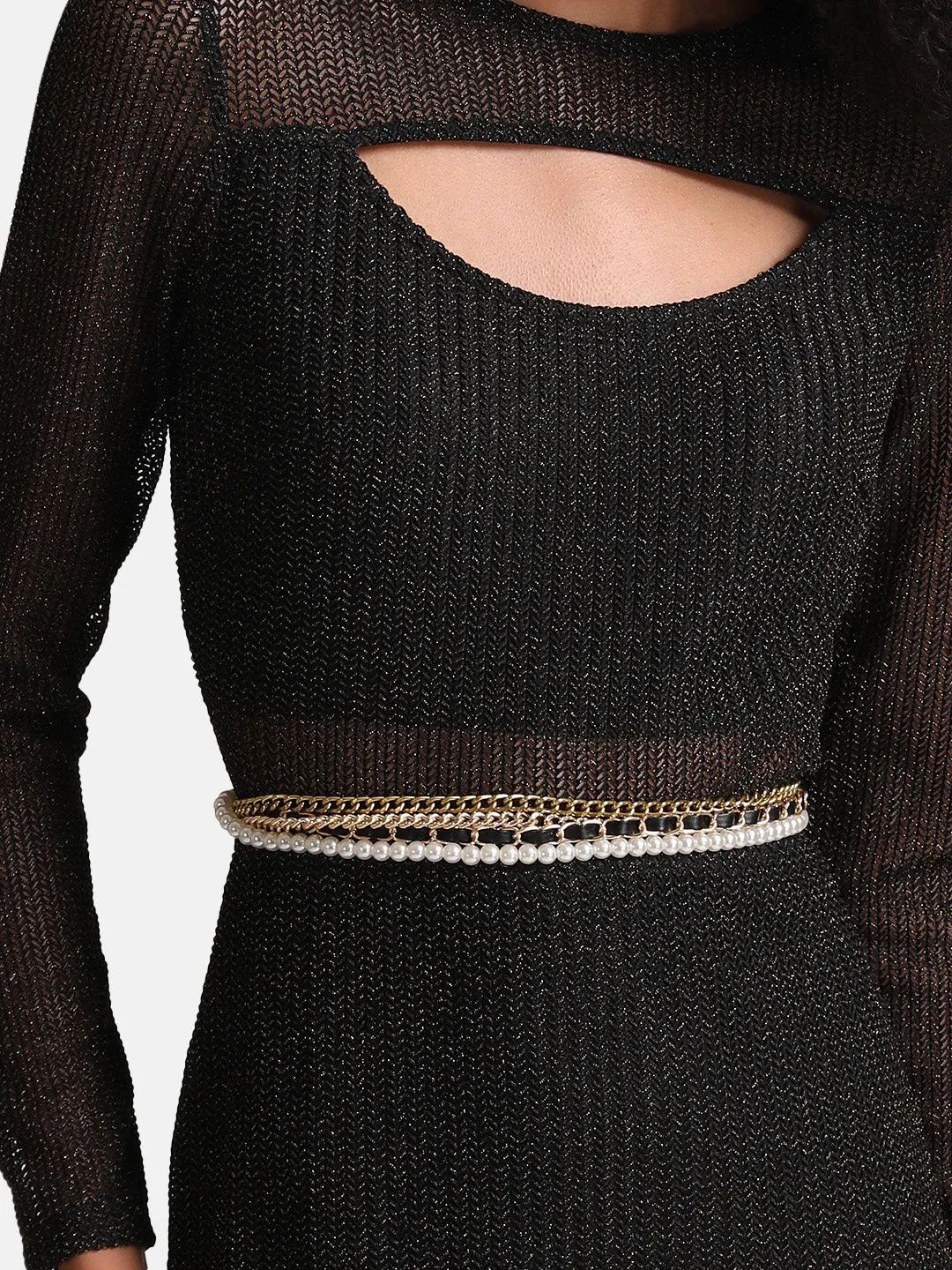 Pearl Chain Embelised Belt