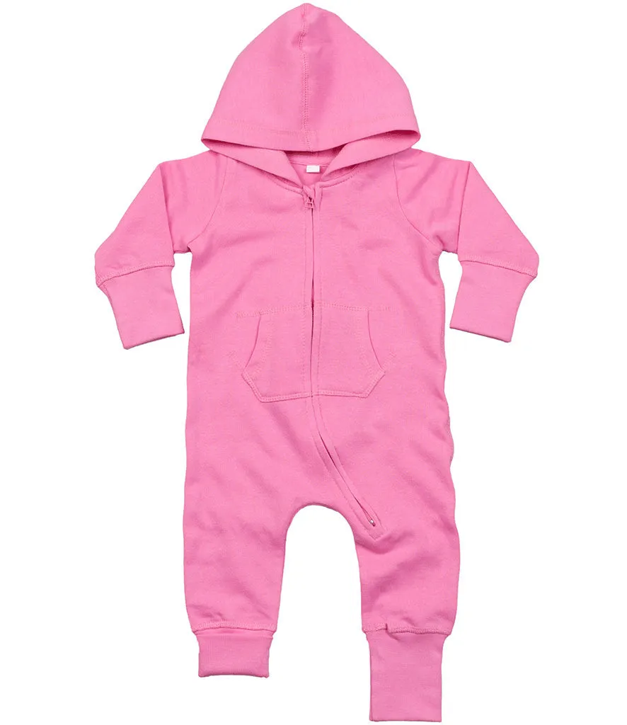 Personalised Auntie's Bestie Baby All In One Zip Up Tracksuit With Hood